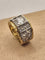 Bague 49 Bague solitaire gravée florentine en or 18 ct et diamant 58 Facettes CV-023