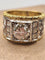 Bague 49 Bague solitaire gravée florentine en or 18 ct et diamant 58 Facettes CV-023