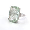 Bague 58 Bague - Aigue-marine verte en or blanc 18 ct 58 Facettes 221/26 B 114/26