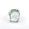 Bague 58 Bague - Aigue-marine verte en or blanc 18 ct 58 Facettes 221/26 B 114/26