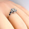 Bague 51 Bague ancienne en or blanc et platine avec diamants 58 Facettes AB714