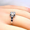 Bague 51 Bague ancienne en or blanc et platine avec diamants 58 Facettes AB714