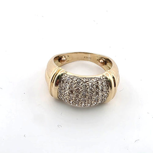 Bague 50 Bague - Diamants en or jaune 18 ct 58 Facettes 223/26 G