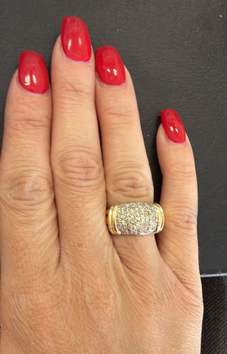 Bague 50 Bague - Diamants en or jaune 18 ct 58 Facettes 223/26 G