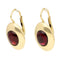 Boucles d'oreilles Boucles d'oreilles dormeuses - Or 14 carats et grenats cabochon 58 Facettes E33A8877977F4611AA3451CC448AC36A