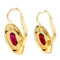 Boucles d'oreilles Boucles d'oreilles dormeuses - Or 14 carats et grenats cabochon 58 Facettes E33A8877977F4611AA3451CC448AC36A