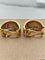Boucles d'oreilles Boucles d’oreilles gravées florentines en or 18 ct et rubis 58 Facettes CV-028