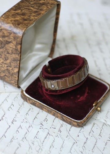 Bracelet Bracelet jonc Grande Guerre - cuivre avec diamant taille ancienne 58 Facettes