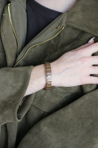 Bracelet Bracelet jonc Grande Guerre - cuivre avec diamant taille ancienne 58 Facettes