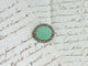 Broche Broche ancienne chrysoprase et diamants en or rose et argent 58 Facettes