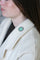 Broche Broche ancienne chrysoprase et diamants en or rose et argent 58 Facettes