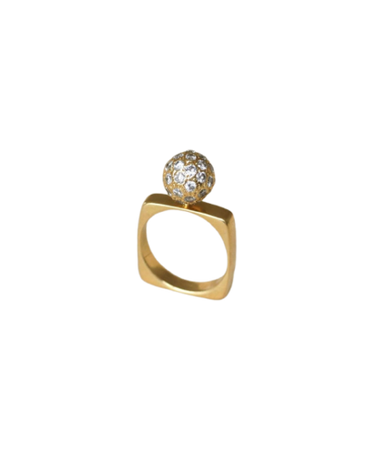 Bague 55 Dinh Van - Bague boule diamant en or jaune 58 Facettes