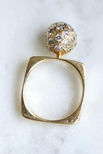 Bague 55 Dinh Van - Bague boule diamant en or jaune 58 Facettes