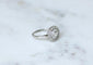 Bague 56 Bague cible Art déco en platine à diamants 1,20 ct 58 Facettes