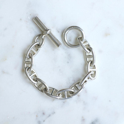 Bracelet Hermès Chaîne d'Ancre - Bracelet grand modèle en argent 925, 21,50 cm 58 Facettes