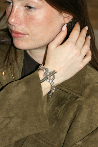 Bracelet Hermès Chaîne d'Ancre - Bracelet grand modèle en argent 925, 21,50 cm 58 Facettes