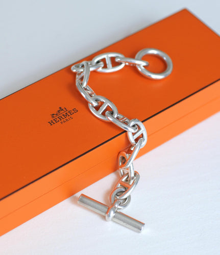 Bracelet Hermès Chaîne d'Ancre - Bracelet grand modèle en argent 925, 21,50 cm 58 Facettes