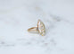 Bague 55 Bague marquise ancienne en or rose 18 ct et diamants 1,60 ct 58 Facettes