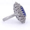 Bague 56 Bague en or blanc 18 ct avec tanzanite et diamants 58 Facettes AN383 (06139)