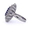 Bague 56 Bague en or blanc 18 ct avec tanzanite et diamants 58 Facettes AN383 (06139)