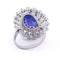 Bague 56 Bague en or blanc 18 ct avec tanzanite et diamants 58 Facettes AN383 (06139)