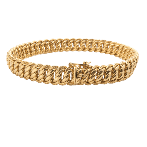 Bracelet Bracelet maille américaine en or jaune 18 carats 58 Facettes Bracelet maille américaine en or 18 carats