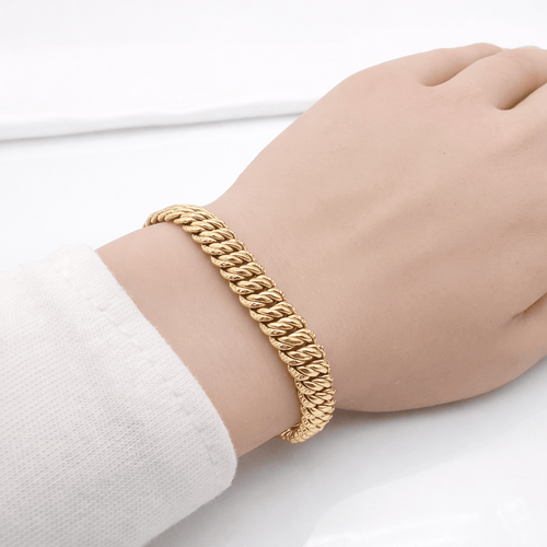 Bracelet Bracelet maille américaine en or jaune 18 carats 58 Facettes Bracelet maille américaine en or 18 carats