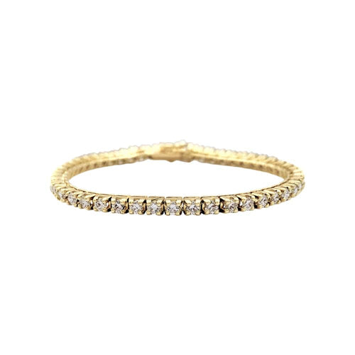 Bracelet Bracelet ligne or jaune et diamants. 58 Facettes 35470