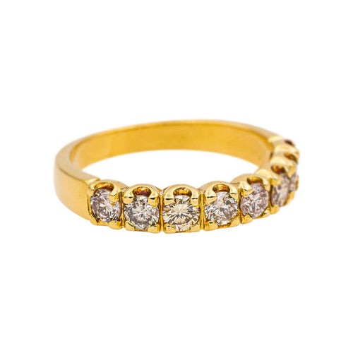 Bague 55 Bague Demi alliance Or jaune Diamant 58 Facettes 5237196CN