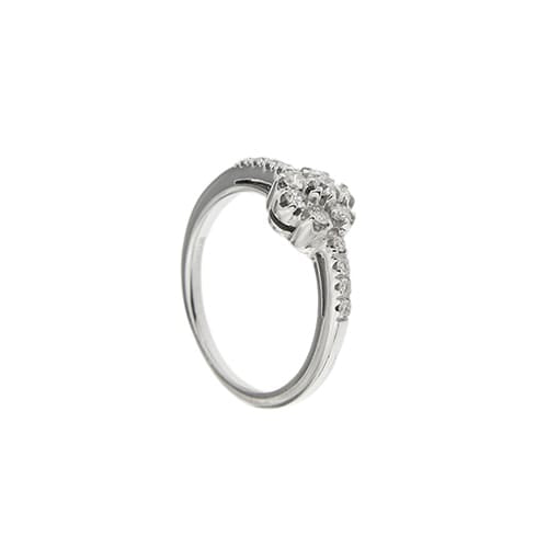 Bague 50 Damiani - Bague fleur en or blanc 18 ct et diamants 58 Facettes 35573