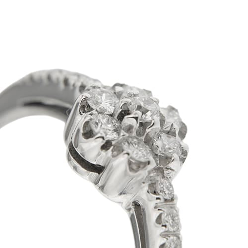 Bague 50 Damiani - Bague fleur en or blanc 18 ct et diamants 58 Facettes 35573