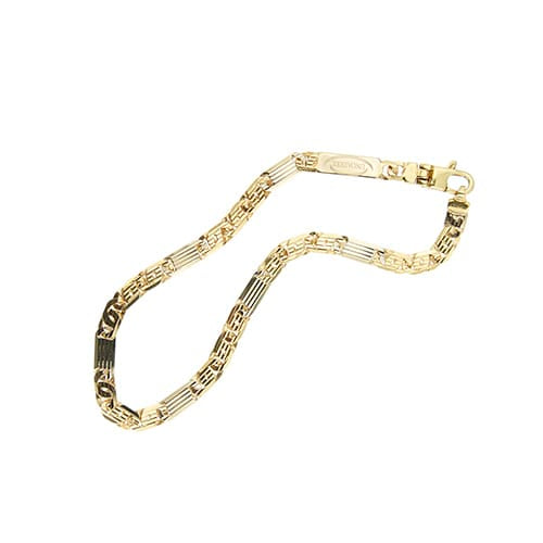 Bracelet Unoaerre - Bracelet maille œil de tigre en or jaune et or blanc 58 Facettes 35766