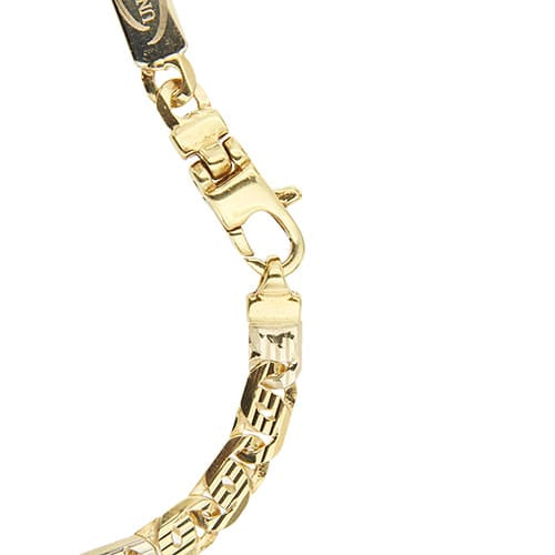 Bracelet Unoaerre - Bracelet maille œil de tigre en or jaune et or blanc 58 Facettes 35766