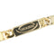Bracelet Unoaerre - Bracelet maille œil de tigre en or jaune et or blanc 58 Facettes 35766
