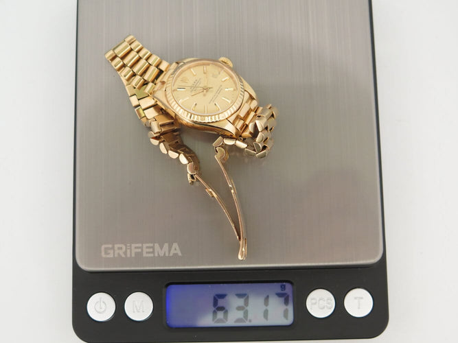Montre Rolex Oyster Perpetual Datejust Lady - Montre automatique en or jaune 18k réf. 69178 58 Facettes 274054