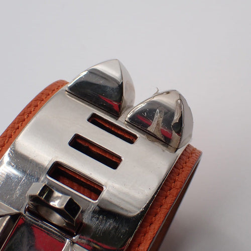 Hermès Collier de Chien - Bracelet en cuir orange