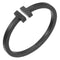 Bracelet Tiffany & Co. T Square - Bracelet en acier noir 58 Facettes b28ars