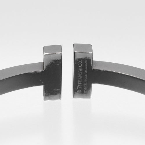 Bracelet Tiffany & Co. T Square - Bracelet en acier noir 58 Facettes b28ars