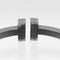 Bracelet Tiffany & Co. T Square - Bracelet en acier noir 58 Facettes b28ars