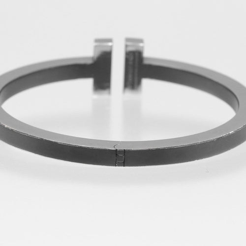 Bracelet Tiffany & Co. T Square - Bracelet en acier noir 58 Facettes b28ars