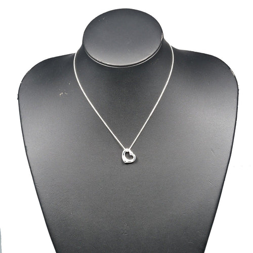 Pendentif Tiffany & Co. Elsa Peretti - Pendentif Open Heart en argent et saphir rose 58 Facettes x5jdsq