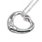 Pendentif Tiffany & Co. Elsa Peretti - Pendentif Open Heart en argent et saphir rose 58 Facettes x5jdsq