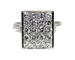 Bague 56.5 Art Déco - Bague rectangle en or blanc et diamants 58 Facettes A11240