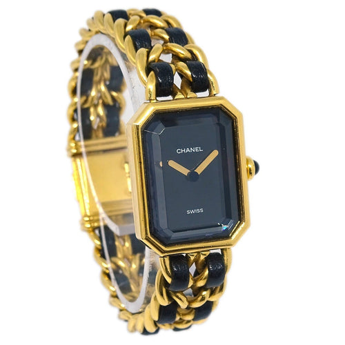 Montre Chanel - Montre Première Rock quartz en métal plaqué or et cuir 58 Facettes wx538x