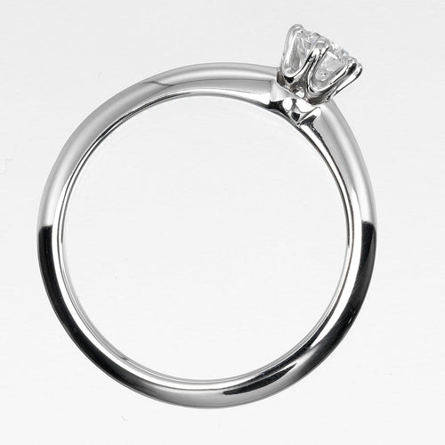 Bague 49 Tiffany & Co. Tiffany Setting - Bague solitaire en platine et diamant 58 Facettes q98j35