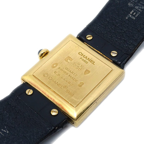 Montre Chanel Mademoiselle - Montre quartz en or jaune avec lunette sertie de diamants 58 Facettes gsv4rs