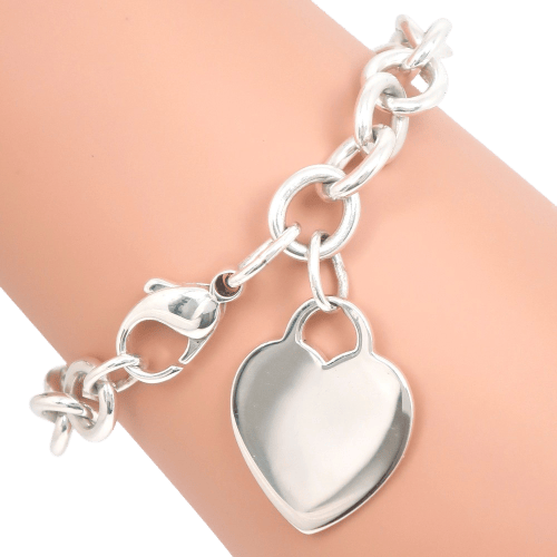 Bracelet Tiffany & Co. Return to Tiffany - Bracelet Heart Tag en argent 58 Facettes qzc20w