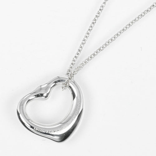 Pendentif Tiffany & Co. Elsa Peretti - Pendentif Open Heart en argent et saphir rose 58 Facettes rkc4e0