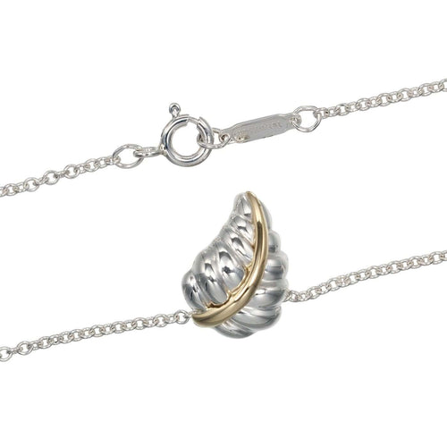 Pendentif Tiffany & Co. Leaf - Pendentif en argent 925 et or jaune K18 58 Facettes ahlqr9