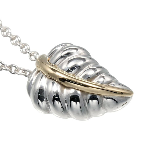 Pendentif Tiffany & Co. Leaf - Pendentif en argent 925 et or jaune K18 58 Facettes ahlqr9